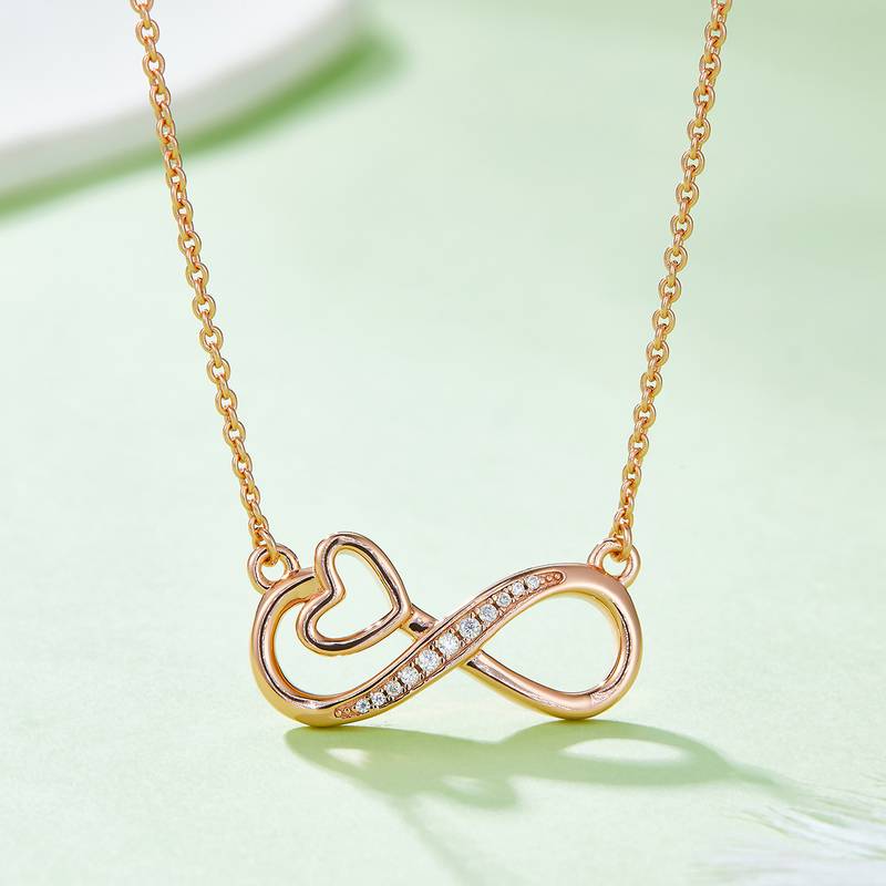 空心无限的爱PendantS925银Moissanite厘石D级0.1ct